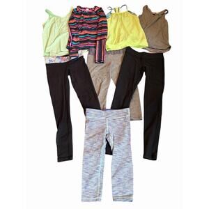 Ivivva Lululemon 8 Piece Lot •Girl 8• Tanks Tops Leggings Swiftly Tech ~ F/G ?